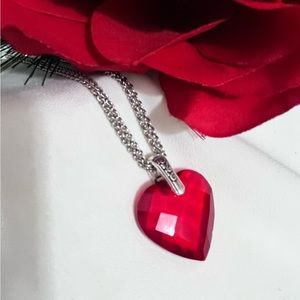 Brighton Red crystal reversible Heart Necklace